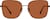 Front view of Square Sunglasses 1161415 in Brown thumbnail