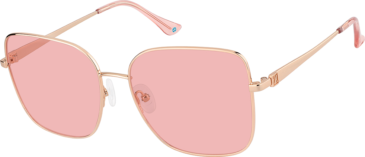 Rose Gold Square Sunglasses main image 1