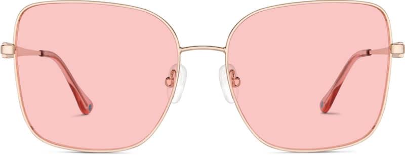 Rose Gold Square Sunglasses