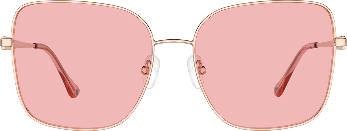 Rose Gold Square Sunglasses