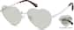 Angle view of Foldable Stainlees Steel Heart Frames 1161611 in Silver thumbnail