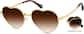 Angle view of Foldable Stainlees Steel Heart Frames 1161614 in Gold thumbnail