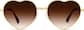 Front view of Foldable Stainlees Steel Heart Frames 1161614 in Gold thumbnail