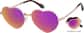 Angle view of Foldable Stainlees Steel Heart Frames 1161619 in Rose Gold thumbnail