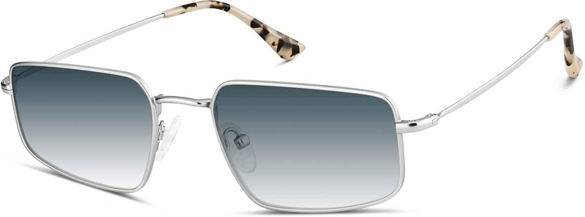 Angle view of Rectangle Sunglasses  1161711 in Silver