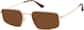 Angle view of Rectangle Sunglasses 1161714 in Gold thumbnail