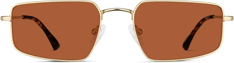 Gold Rectangle Sunglasses 