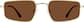 Front view of Rectangle Sunglasses 1161714 in Gold thumbnail