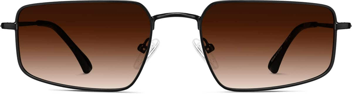 Front view of Rectangle Sunglasses  1161721 in Black