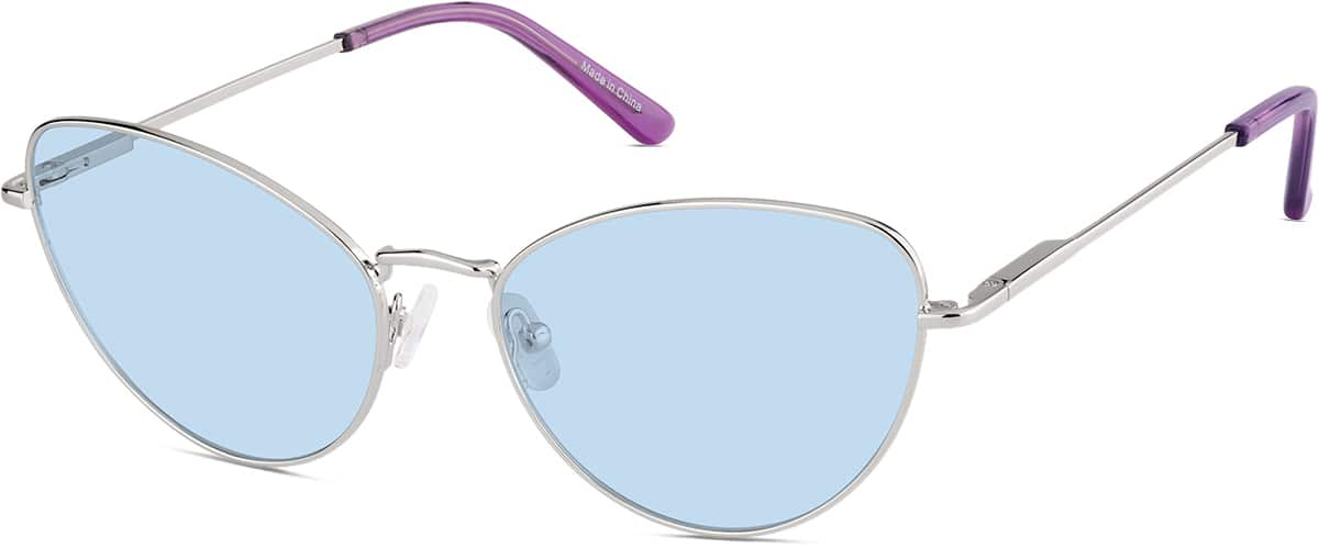 Angle view of Cat-Eye Sunglasses 1161811 in Silver