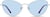 Front view of Cat-Eye Sunglasses 1161811 in Silver thumbnail