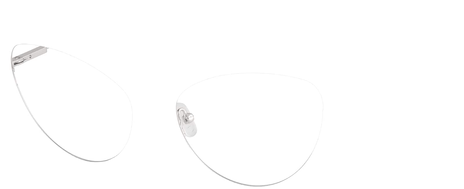 eto(୨୧•͈ᴗ•͈)◞ Silver Cat-Eye Sunglasses #1161811 | Zenni Optical