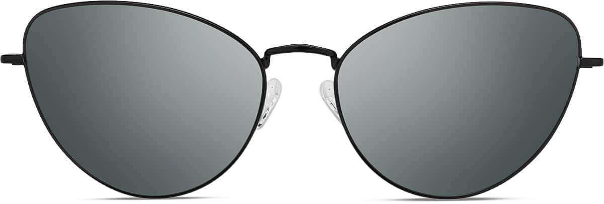 Front view of Premium Cat-Eye Sunglasses 1161821 in Black