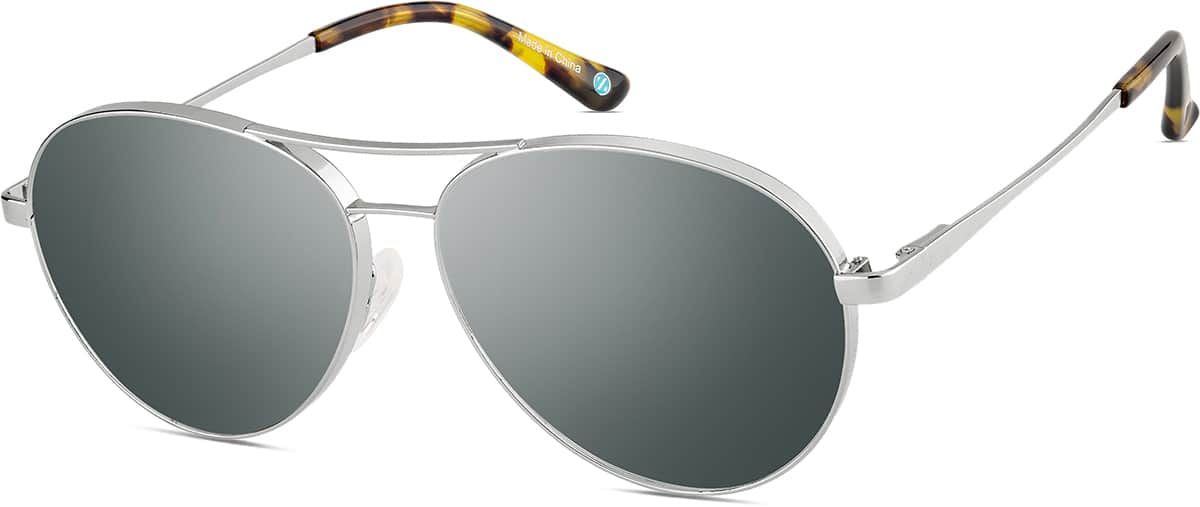 Angle view of Aviator Sunglasses 1161911 in Silver