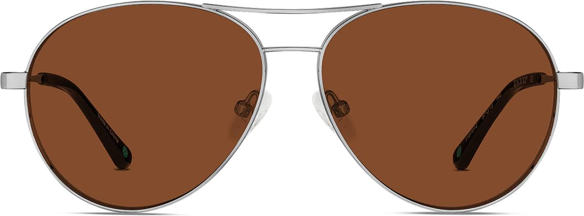 Front view of Aviator Sunglasses 1161912 in Gray