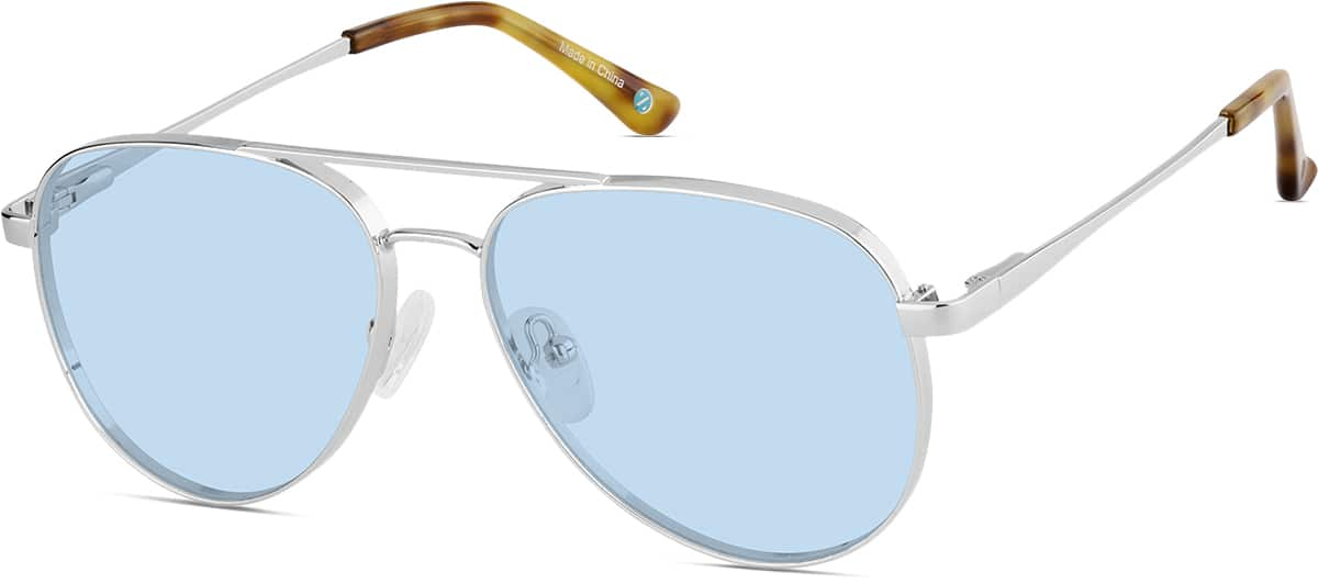 Angle view of Aviator Sunglasses 1162111 in Silver