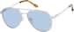 Angle view of Aviator Sunglasses 1162111 in Silver thumbnail