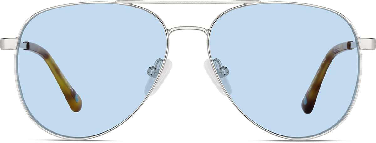 Front view of Aviator Sunglasses 1162111 in Silver