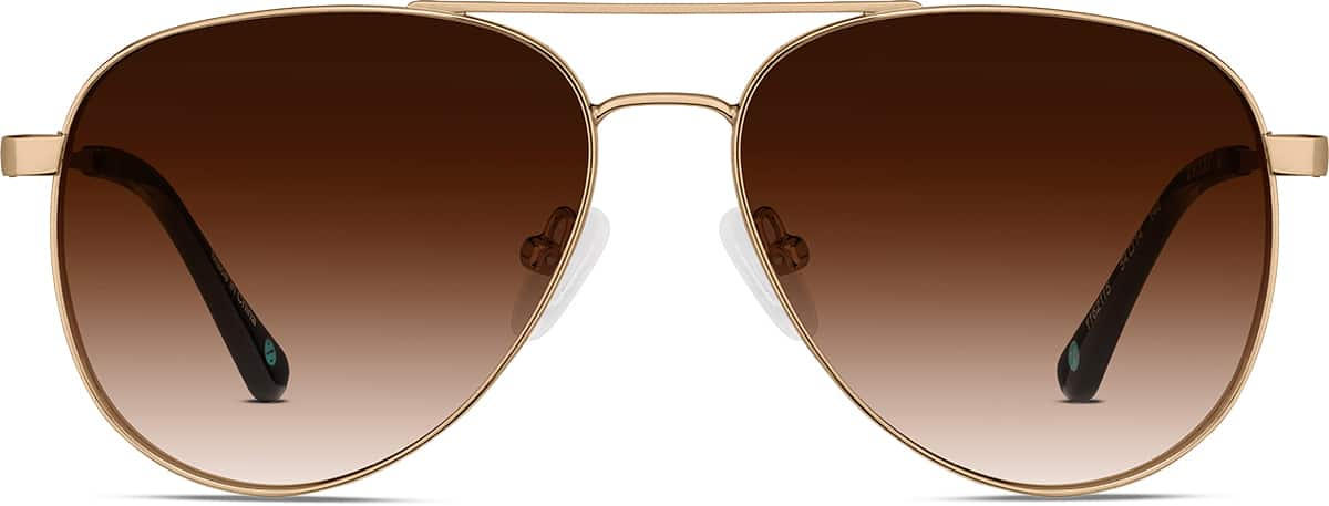 Front view of Aviator Sunglasses 1162115 in Brown