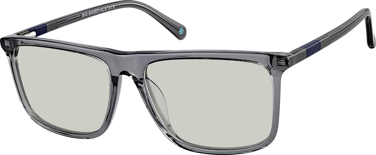 Angle view of Rectangle Sunglasses 116212 in Gray