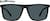 Front view of Rectangle Sunglasses 116221 in Black thumbnail