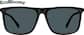 Front view of Rectangle Sunglasses 116221 in Black thumbnail