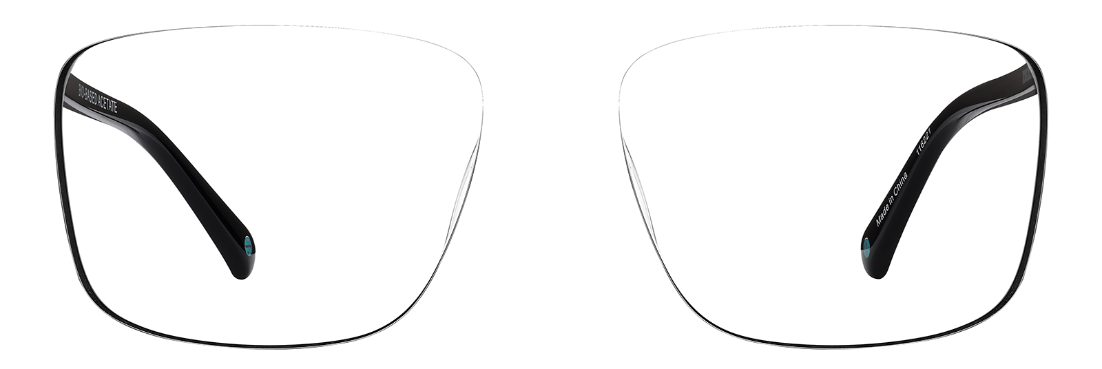 Black Rectangle Sunglasses #116221 | Zenni Optical