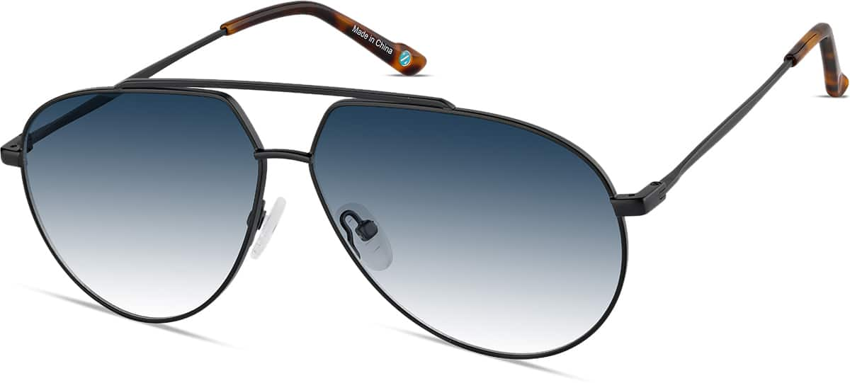 Angle view of Aviator Sunglasses 1162221 in Black