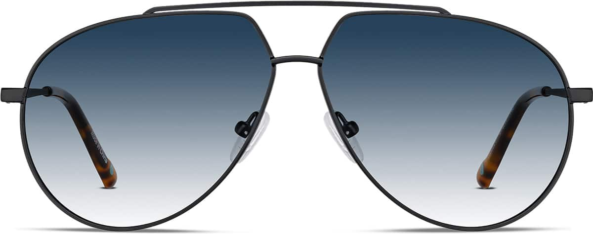 Front view of Aviator Sunglasses 1162221 in Black