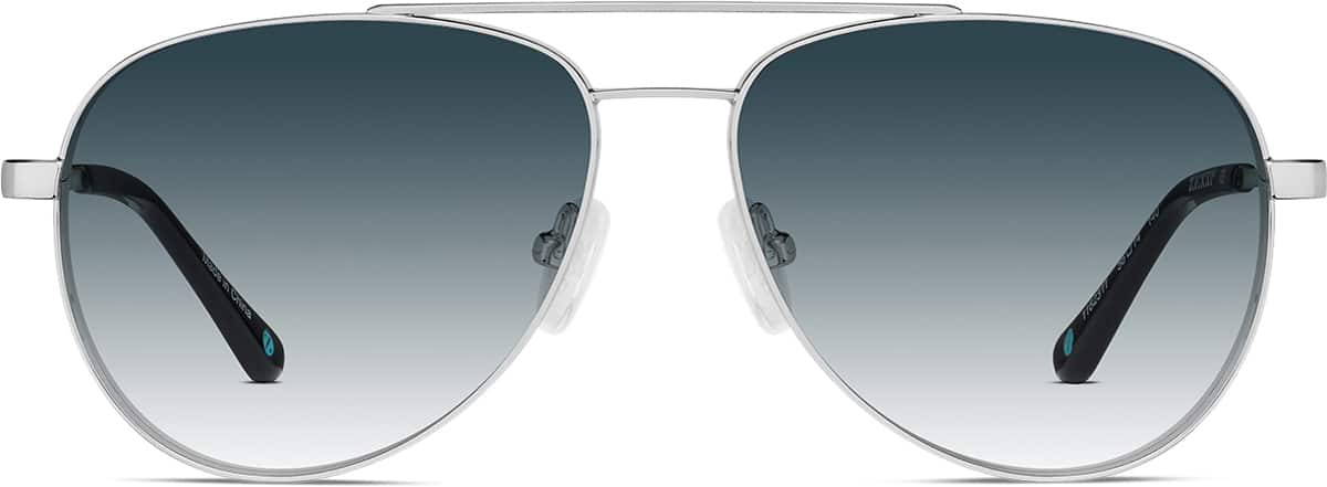 Front view of Aviator Sunglasses 1162311 in Silver