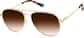 Angle view of Aviator Sunglasses 1162314 in Gold thumbnail