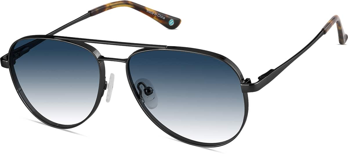 Angle view of Aviator Sunglasses 1162321 in Black