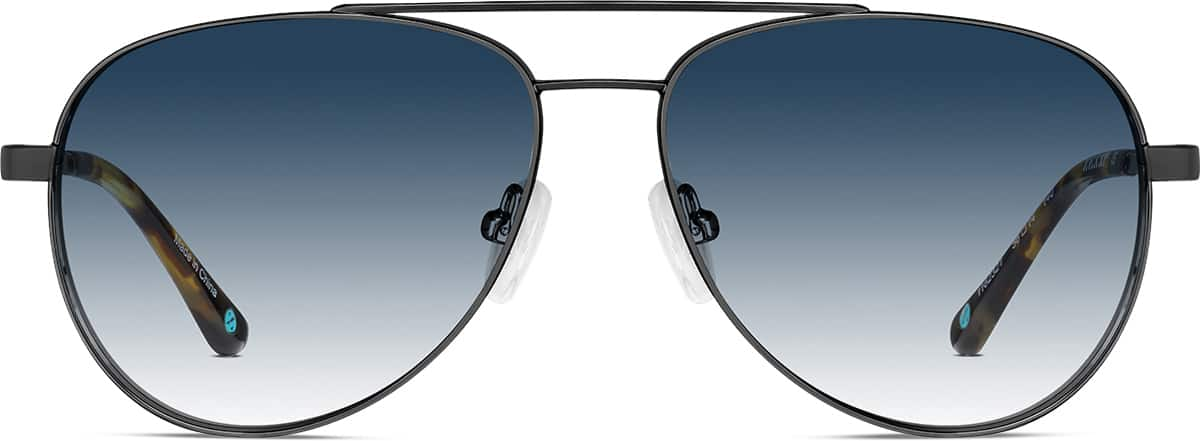 Front view of Aviator Sunglasses 1162321 in Black