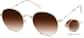 Angle view of Foldable Round Sunglasses 1162414 in Gold thumbnail
