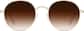 Front view of Foldable Round Sunglasses 1162414 in Gold thumbnail