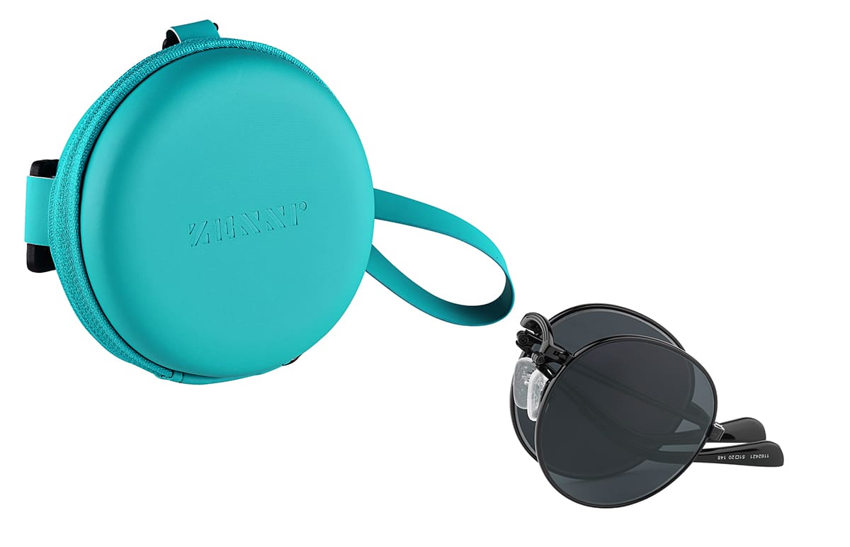 Image of Foldable Round Sunglasses