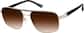 Angle view of Aviator Sunglasses 1162614 in Gold thumbnail