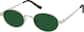 Angle view of Oval Sunglasses 1163011 in Silver thumbnail