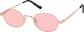 Angle view of Oval Sunglasses 1163019 in Rose Gold thumbnail