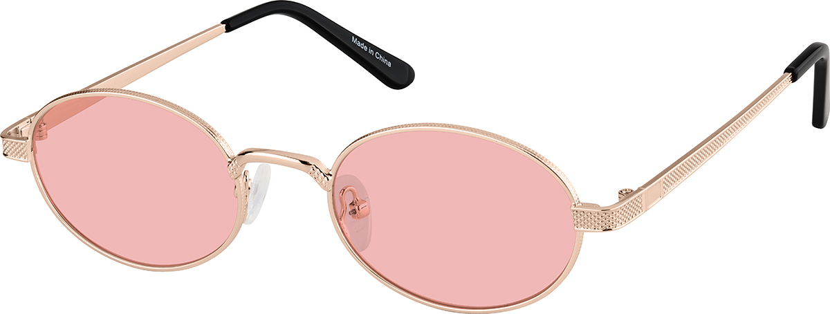 Rose Gold Oval Sunglasses #1163019 | Zenni Optical display picture 2