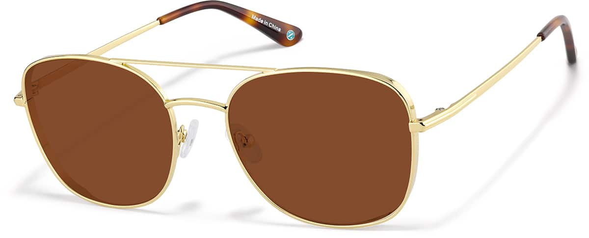 Angle view of Aviator Sunglasses 1163314 in Gold