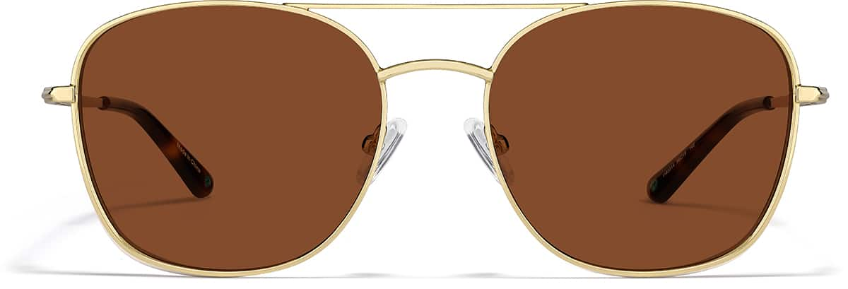 Front view of Aviator Sunglasses 1163314 in Gold