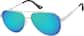 Angle view of Aviator Sunglasses 1163511 in Silver thumbnail