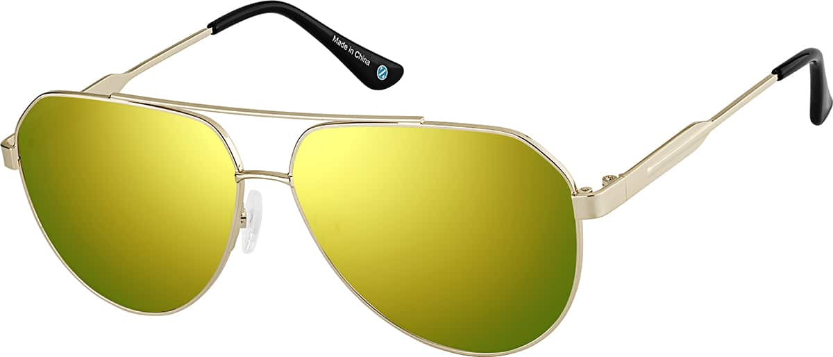 Angle view of Aviator Sunglasses 1163514 in Gold