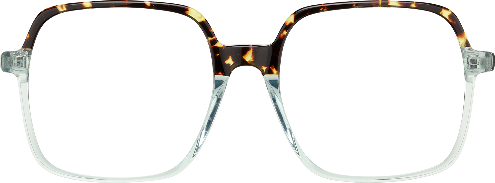 【NSJSIS 】 Tortoiseshell and Green Square Sunglasses #116425 | Zenni Optical