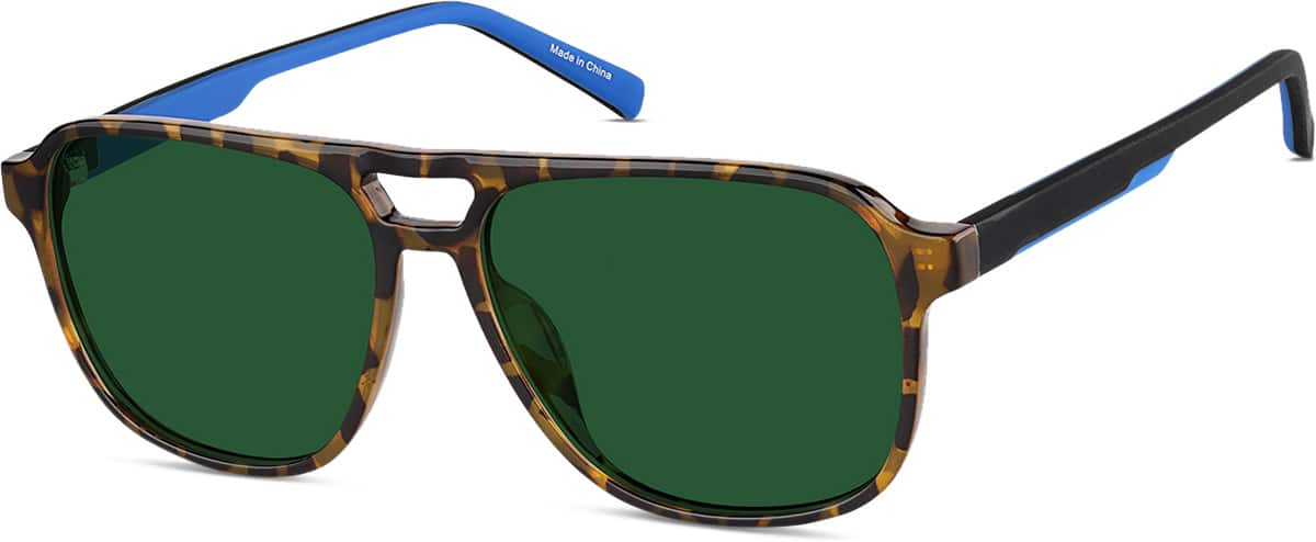 Angle view of Aviator Sunglasses 1165025 in Tortoiseshell