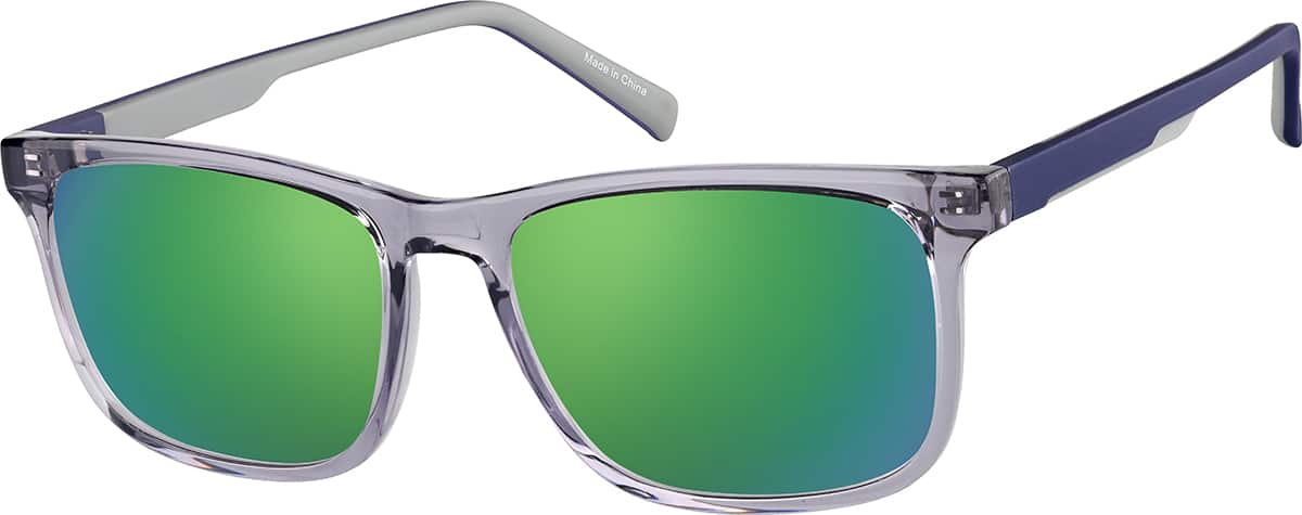 Angle view of Rectangle Sunglasses 1165112 in Gray