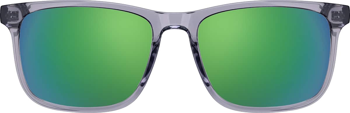 Front view of Rectangle Sunglasses 1165112 in Gray