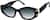 Angle view of Geometric Sunglasses 116521 in Black thumbnail