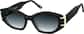 Angle view of Geometric Sunglasses 116521 in Black thumbnail